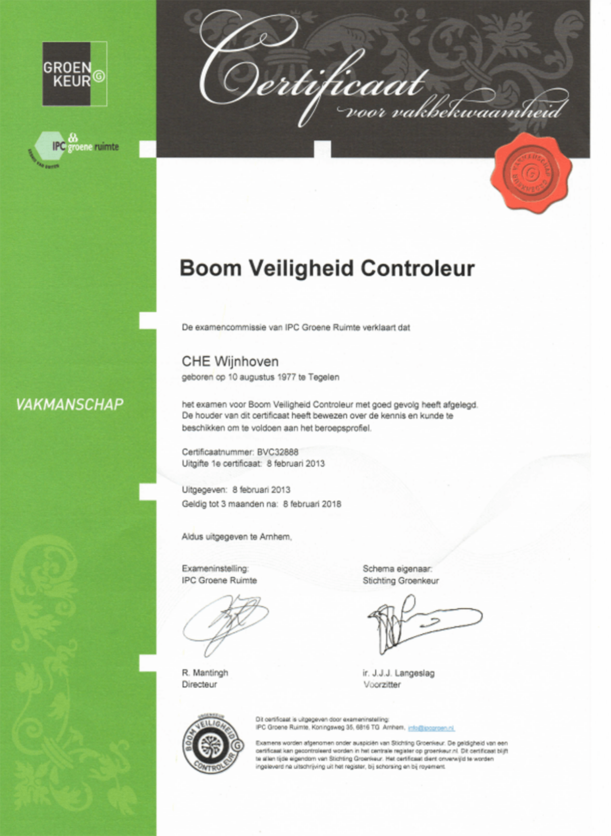 boomveiligheid certificaat